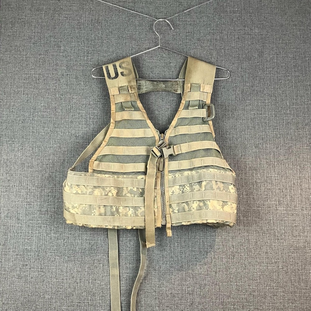 US Military Tactical MOLLE Vest ACU Digital Camo Adjustable Plate Carrier Large - Picture 1 of 5